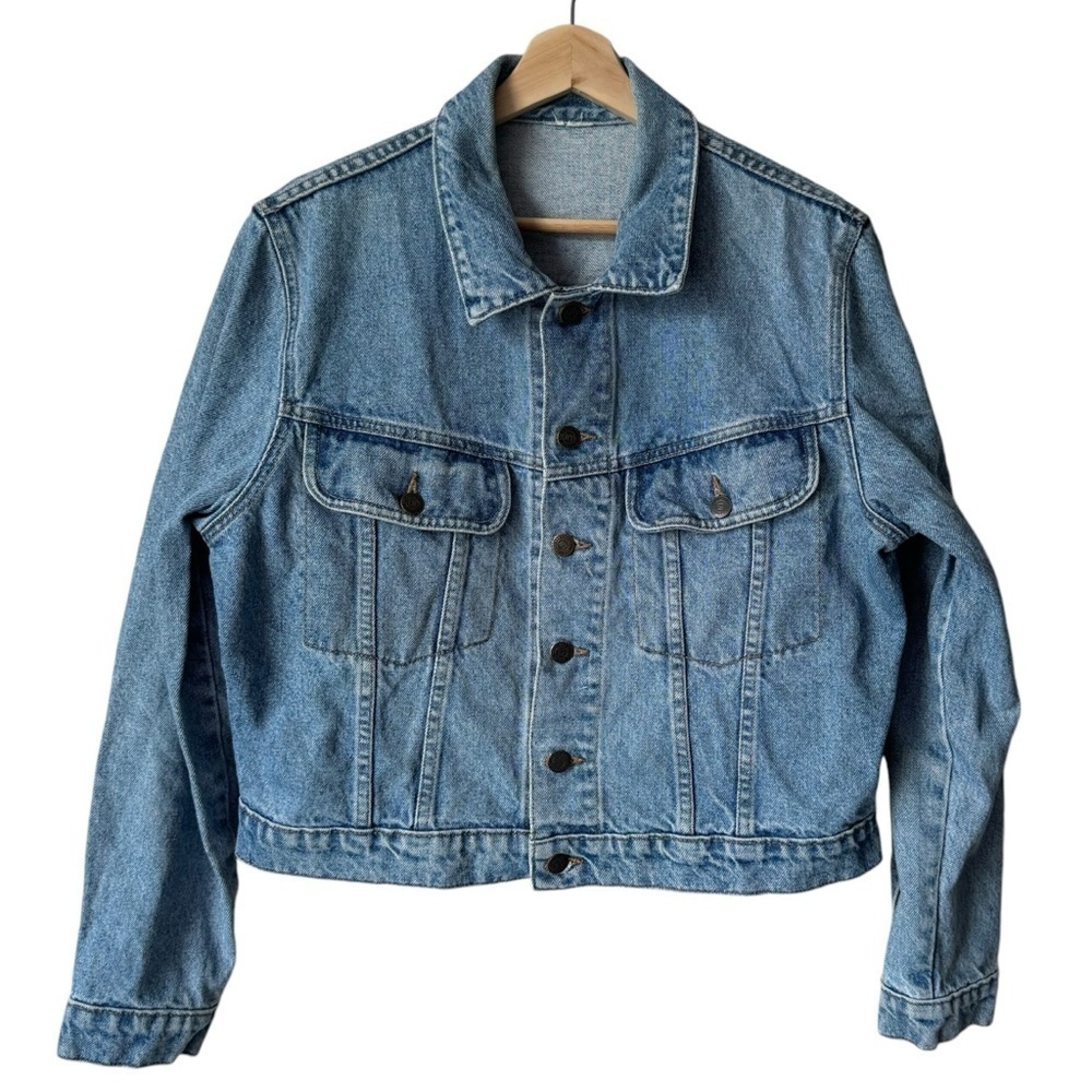 Leigh Morgan Light Wash Denim Jacket Women's Size Large